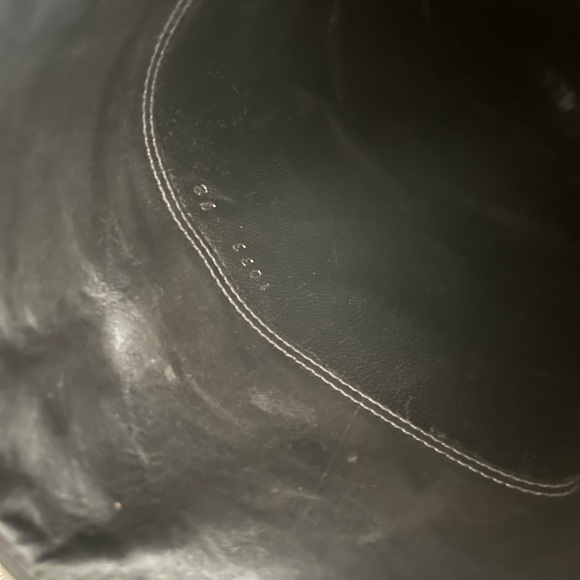 PRADA KNEE HIGH LEATHER BOOT 38 - y2k 90s square toe block heel - Picture 9 of 9